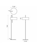 Lámpara de salón  CLIP Negro Texturado y pantalla Blanco, LED E27 15W, CL.II