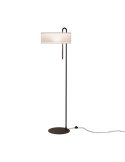 Lámpara de salón  CLIP Negro Texturado y pantalla Blanco, LED E27 15W, CL.II