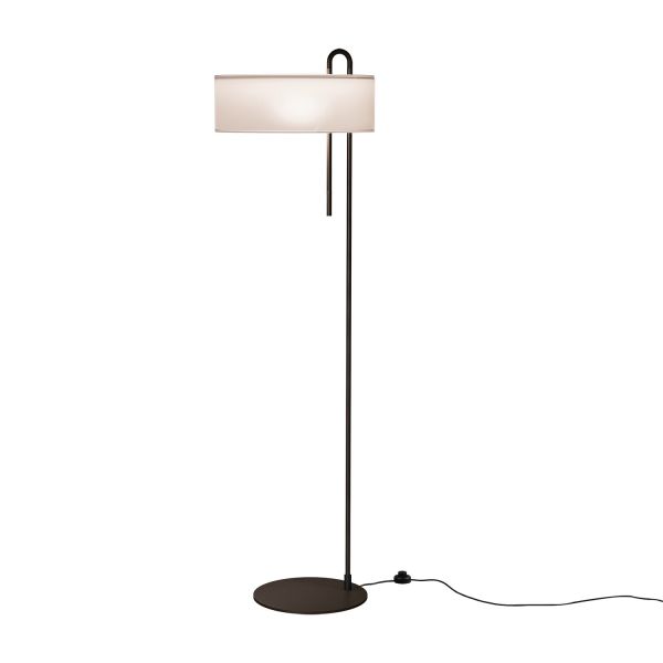Lámpara de salón  CLIP Negro Texturado y pantalla Blanco, LED E27 15W, CL.II