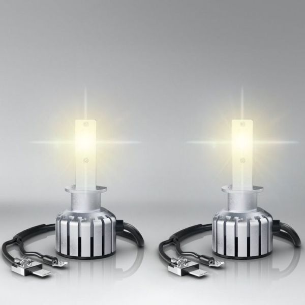 Lâmpadas LED H1 12V Branco Quente 2.700K Vintage HL + 300% mais luz Pacote de 2 unidades 64150DWVNT-2MB Osram