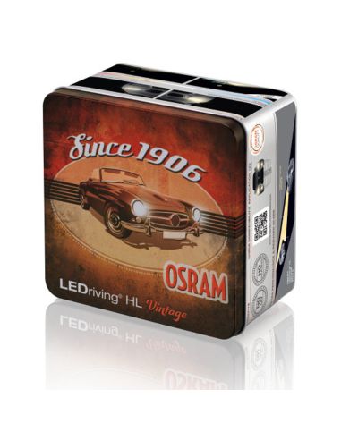 Bombillas LED H1 12V Blanco Calido 2.700K Vintage HL + 300% mas de luz Pack 2 unidades 64150DWVNT-2MB Osram