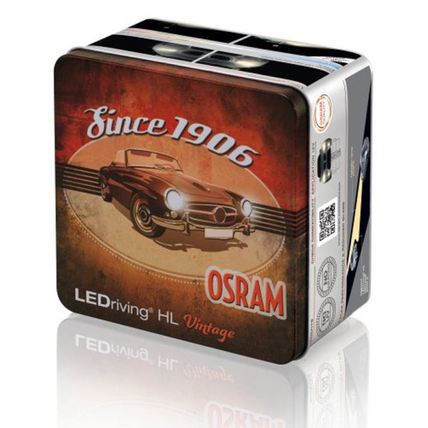 Bombillas LED H1 12V Blanco Calido 2.700K Vintage HL + 300% mas de luz Pack 2 unidades 64150DWVNT-2MB Osram