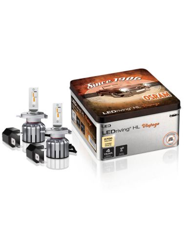 Bombillas LED H4 H19 R2 12V Blanco Calido 2.700K Vintage HL + 300% mas de luz Pack 2 unidades 64193DWVNT-2MB Osram