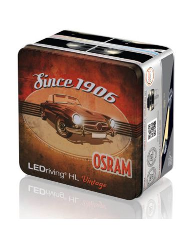 Bombillas LED H4 H19 R2 12V Blanco Calido 2.700K Vintage HL + 300% mas de luz Pack 2 unidades 64193DWVNT-2MB Osram