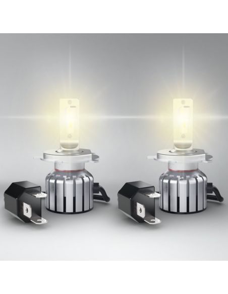 Lâmpadas LED H4 H19 R2 12V Branco Quente 2.700K Vintage HL + 300% mais luz Pacote de 2 unidades 64193DWVNT-2MB Osram