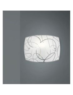 Arandela SPIRELLI vidro branco excl.1xE27 IP20 | LeonLeds 2