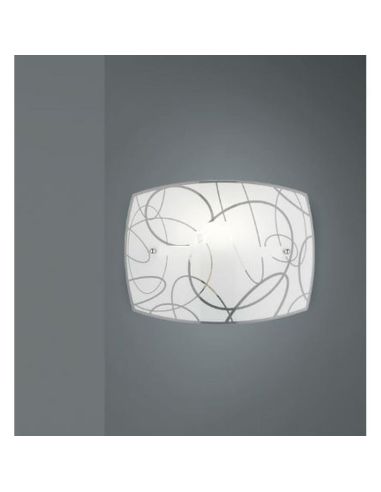 Aplique de pared SPIRELLI vidrio blanco foto ambiente