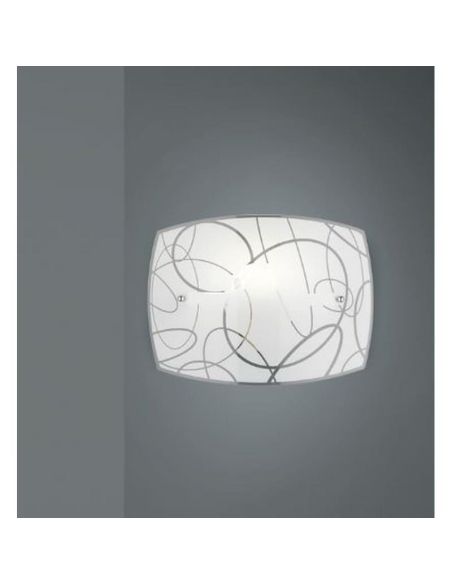 Aplique de pared SPIRELLI vidrio blanco foto ambiente