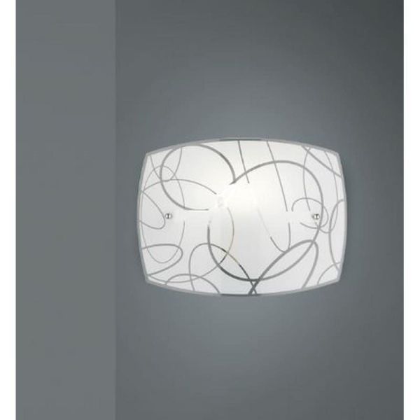 Aplique de pared SPIRELLI vidrio blanco foto ambiente
