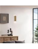 Aplique de pared CLEO cilíndrico, luz arriba-abajo color oro foto ambiente