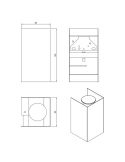 Aplique de pared CLEO rectangular, luz arriba-abajo color oro medidas producto