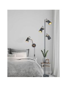 Aplique pared o flexo EDWARD pivotante color negro mate/oro| LeonLeds 2