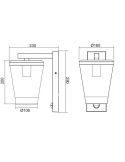 Dimensiones Aplique de pared exterior CAVADO sensor movimiento luz apagada 211069142