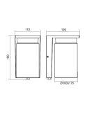 Aplique de pared exterior ARDILA sensor medidas producto