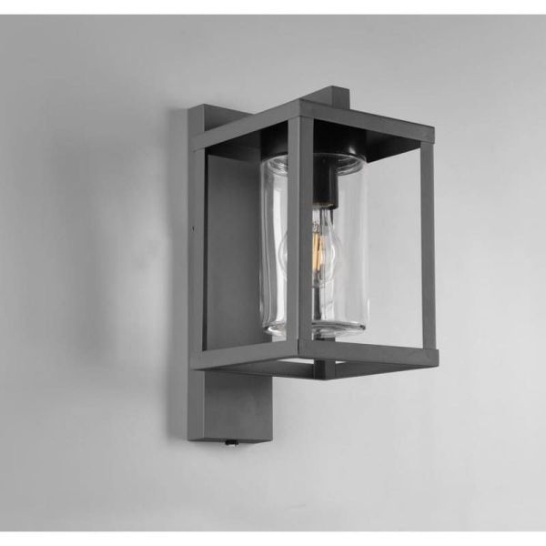 Aplique de pared exterior LUNGA sensor oscuridad luz apagada en una pared