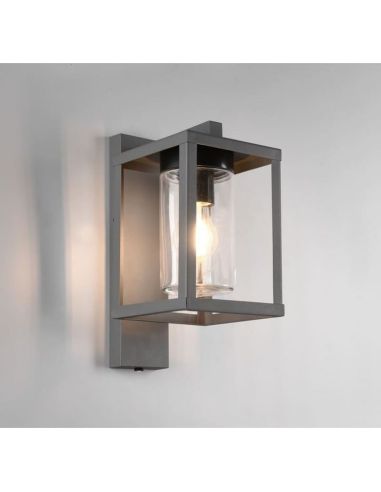 Aplique de pared exterior LUNGA sensor oscuridad luz encendida