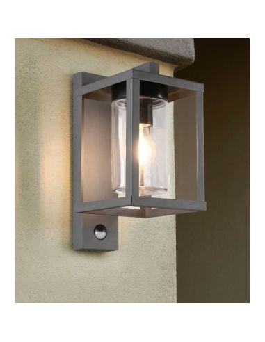 Aplique de pared exterior LUNGA sensor de movimiento excl.1xE27 IP44 212069142