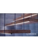 Perfil modelo D de superficie color aluminio y difusor mate escaleras paredes | LeonLeds