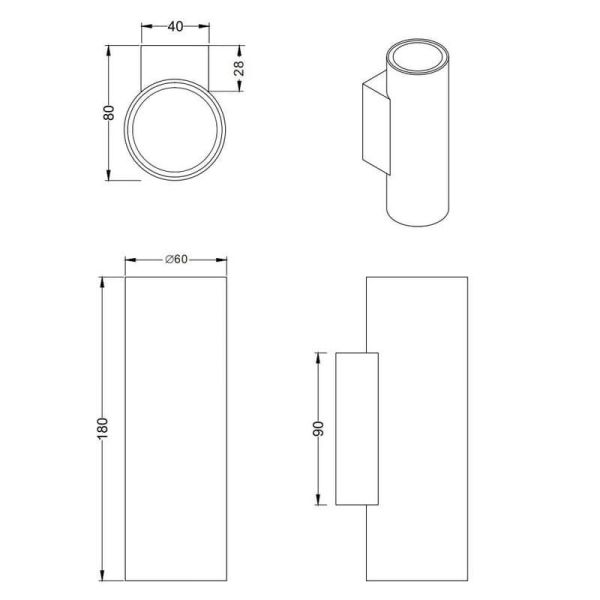 Aplique de pared MARLEY óxido medidas producto