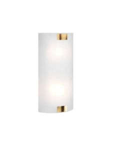 Aplique pared PURA metal-vidrio color bronce/níquel mate | LeonLeds