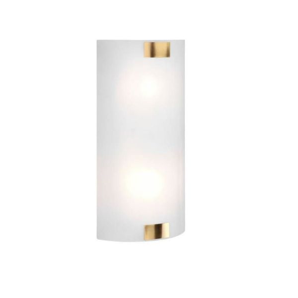 Aplique pared PURA metal-vidrio color bronce/níquel mate | LeonLeds