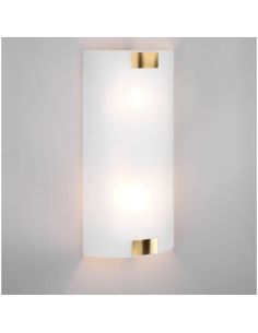 Aplique pared PURA metal-vidrio color bronce/níquel mate | LeonLeds 2