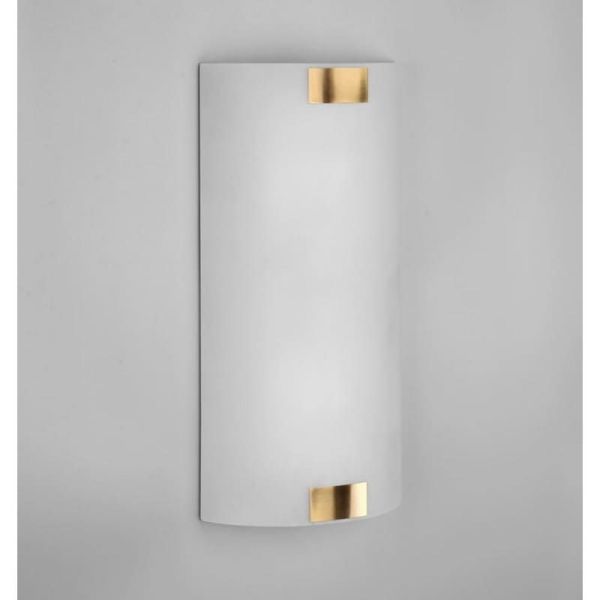 Aplique pared PURA metal-vidrio detalle bronce luz apagada