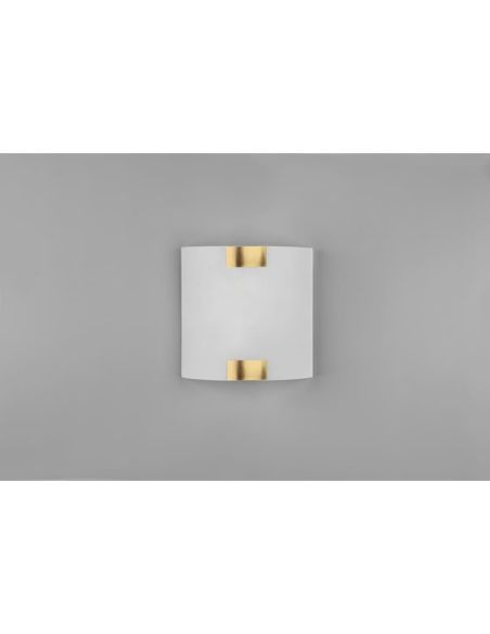 Applique PURA petit détail bronze vue de face sur un mur