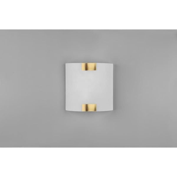 Applique PURA petit détail bronze vue de face sur un mur