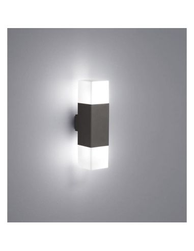 Applique LED HUDSON 2 lumières sur un mur