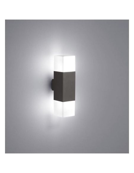 Applique LED HUDSON 2 lumières sur un mur