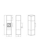 Aplique pared LED HUDSON 2 luces medidas producto