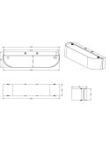 Aplique pared LED ADRIANO medidas producto