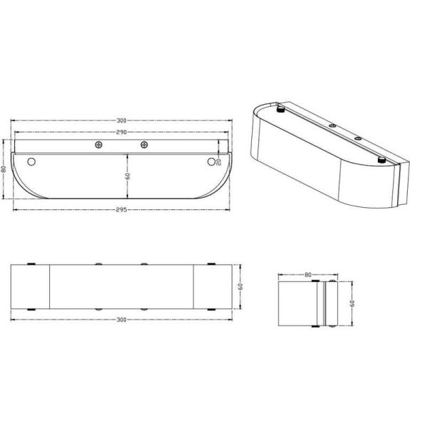 Dimensions du produit de l'applique LED ADRIANO
