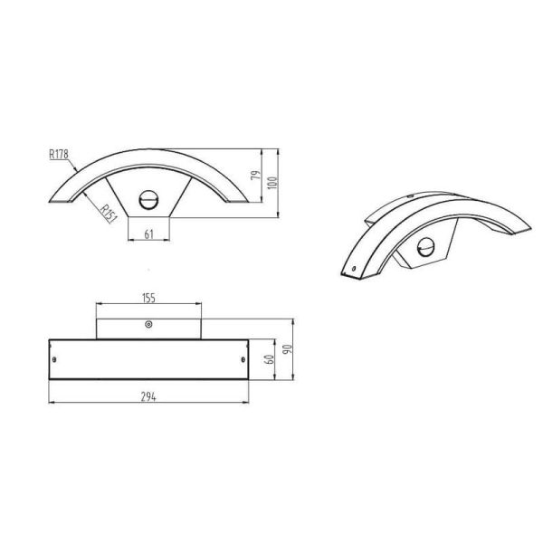 Aplique de pared LED OHIO foto ambiente