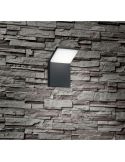 Aplique de pared LED PEARL sobre muro de piedra