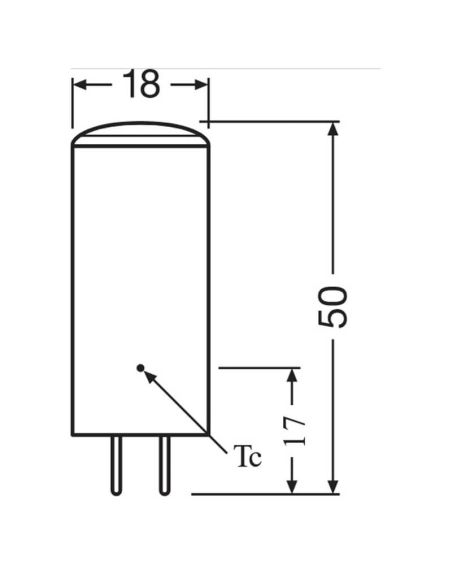 Medidas Lâmpada LED GY6.35 4W substituição 40W Performance CL 40 No-Dim 4099854064692 | LeonLeds