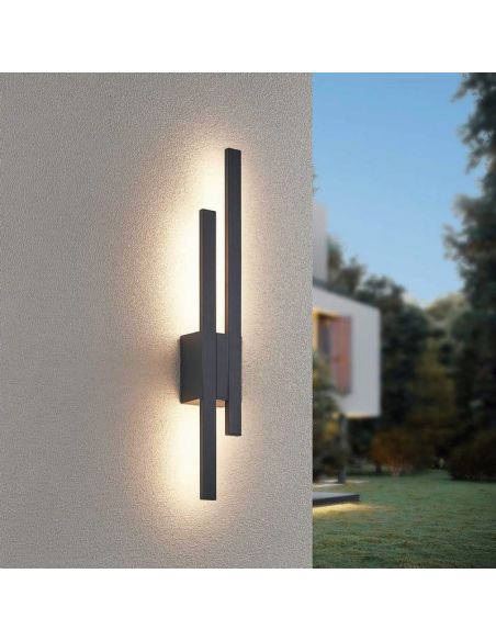 Aplique pared LED exterior TAWA iluminación indirecta en exterior