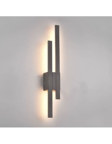 Aplique pared LED exterior TAWA iluminación indirecta encendido