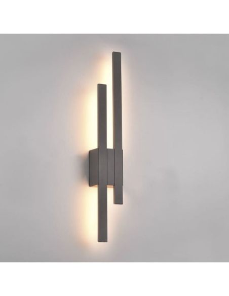 Aplique pared LED exterior TAWA iluminación indirecta encendido