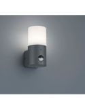 Aplique pared pequeño HOOSIC sensor movimiento antracita en una pared