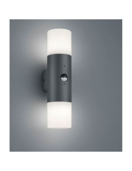 Aplique pared HOOSIC 2 luces arriba y abajo sensor movimiento detalle encendido