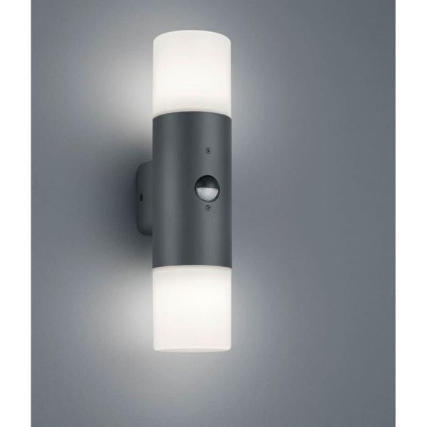 Aplique pared HOOSIC 2 luces arriba y abajo sensor movimiento detalle encendido