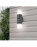 Aplique pared HOOSIC 2 luces arriba y abajo sensor movimiento en el exterior