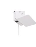 Applique murale LED avec base de chargement USB 2 lumières détail base blanche
