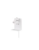 Aplique pared LED con base USB de carga 2 luces blanco luz encendida