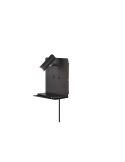 Aplique pared LED con base USB de carga 2 luces negro con un móvil