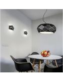 Aplique de pared LED geométrico ZANDOR 18cm blanco conjunto serie