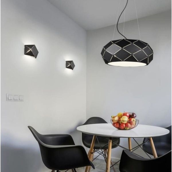 Aplique de pared LED geométrico ZANDOR 18cm blanco conjunto serie