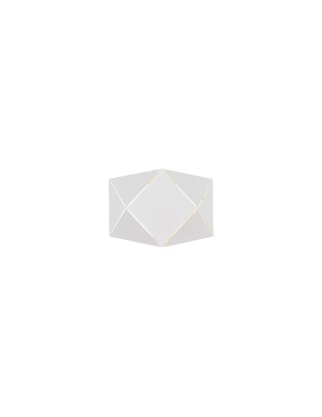 Aplique de pared LED geométrico ZANDOR 18cm blanco/negro| LeonLeds